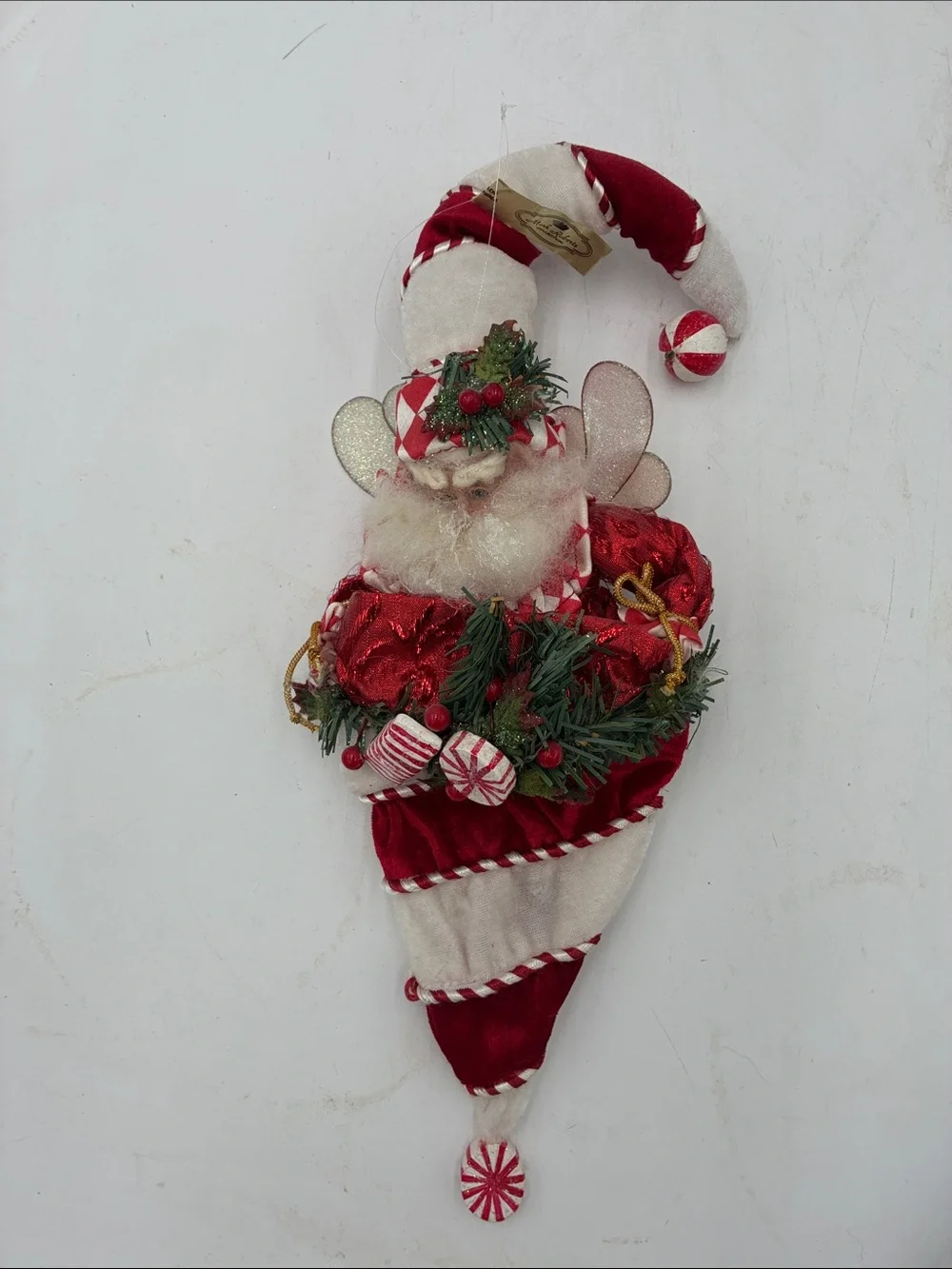 Mark Roberts Red and White Santa Hanging Ornament